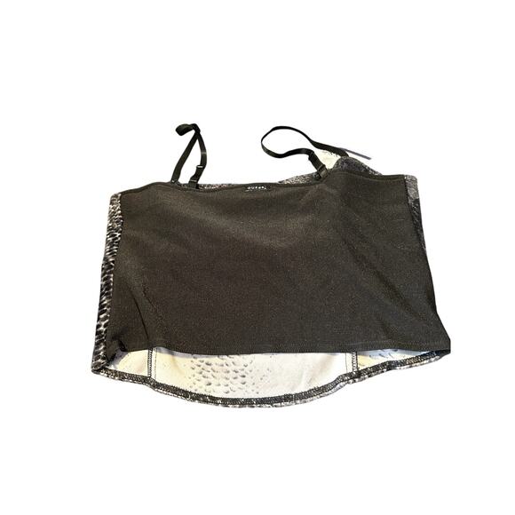 Guess Jeans Grey Velvet Snakeskin Print Corset Strapless Top Size XS NWT - Picture 3 of 3